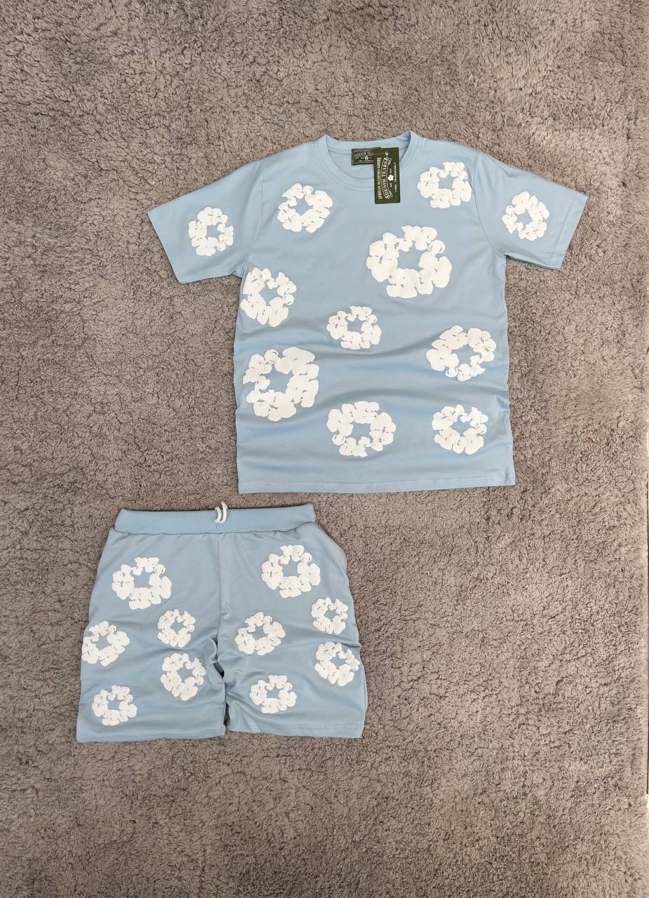 Conjunto corto DENIM TEARS (azul)